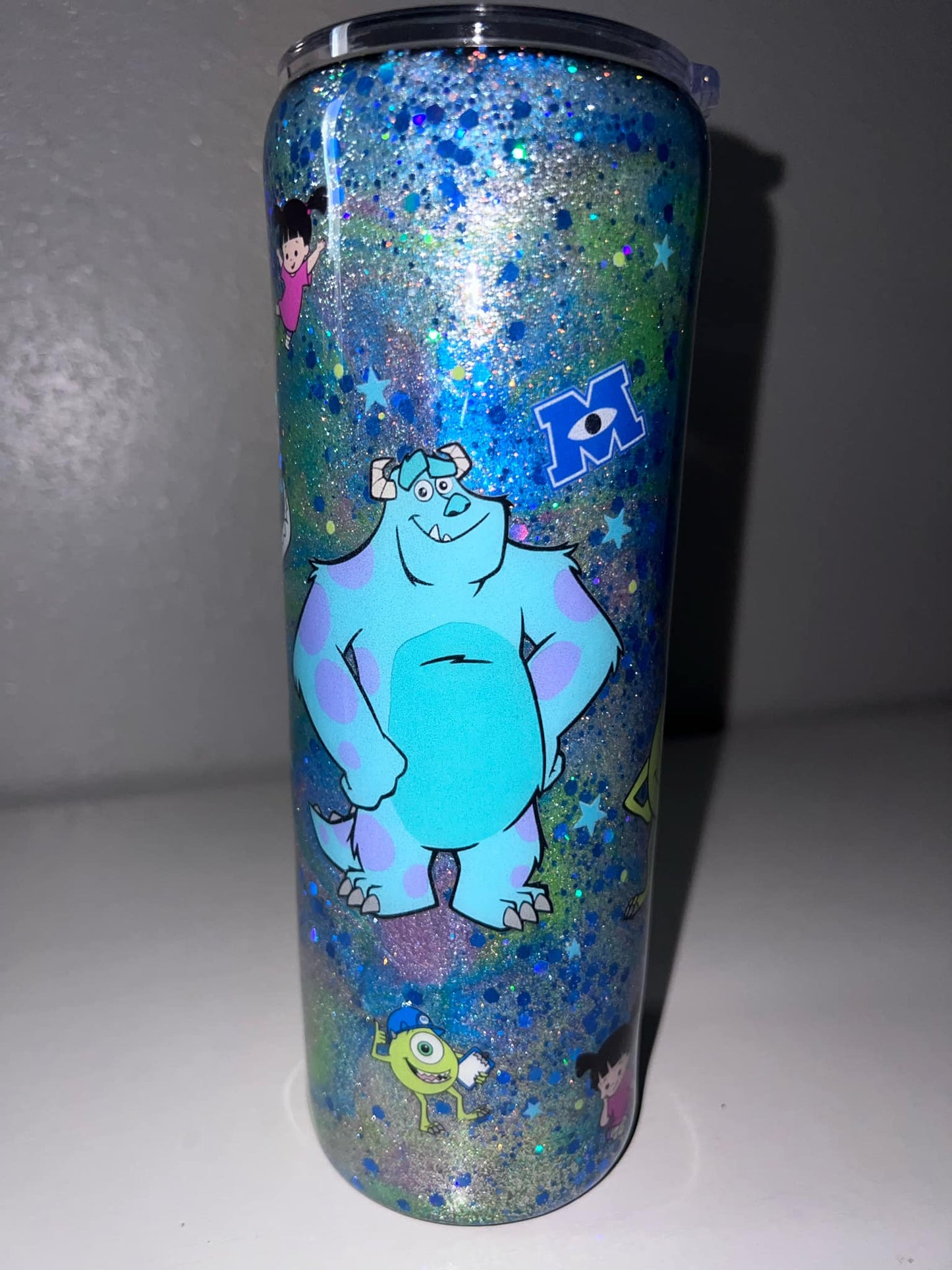 #25 20oz Stainless Steel Tumbler Skinny Blue with Monster Inc