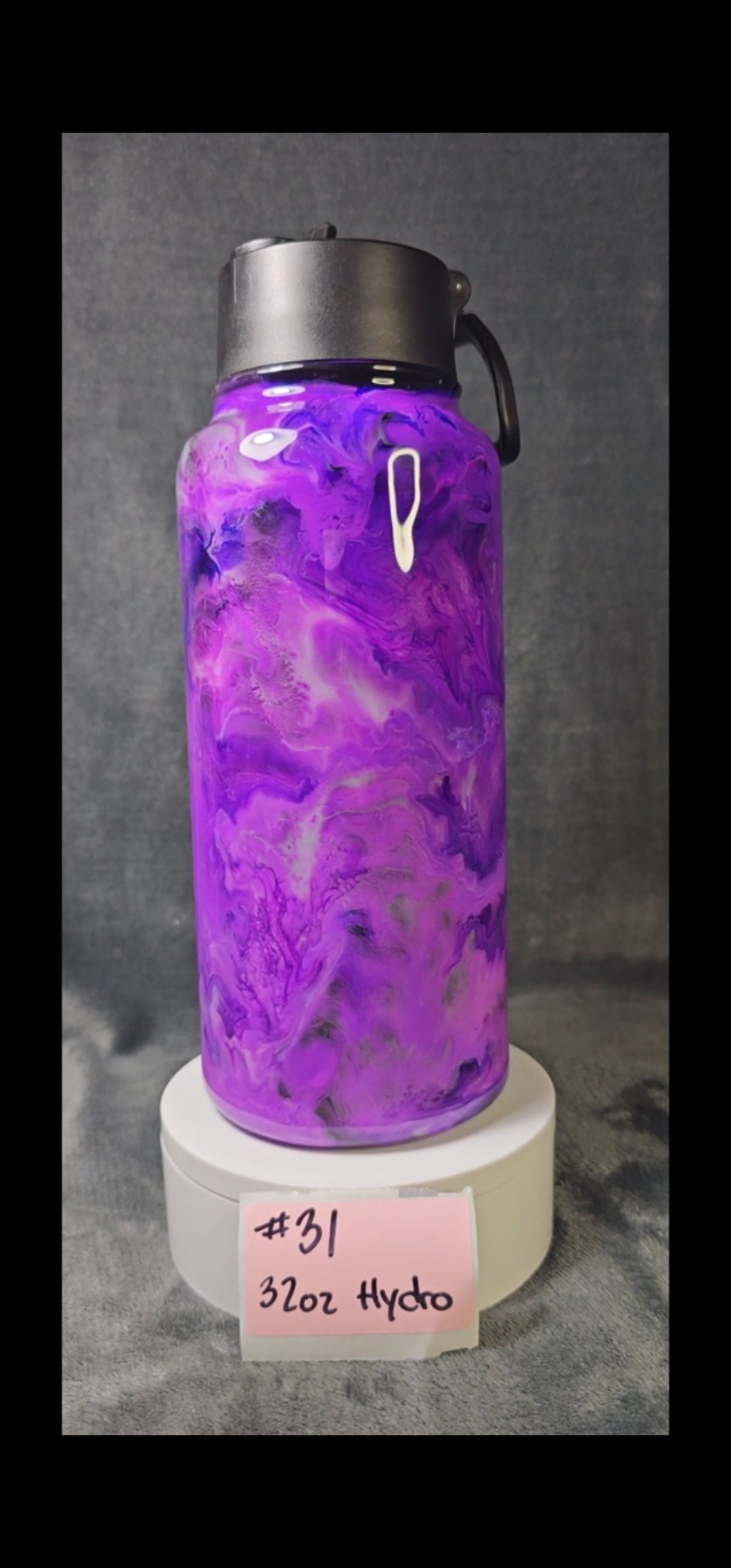 #31 32oz Stainless Steel Hydro Purple that Glows