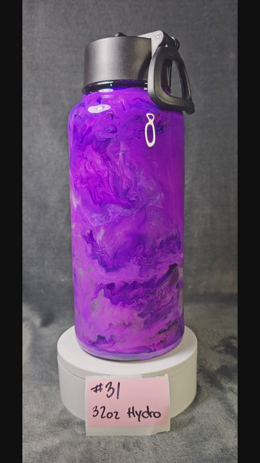 #31 32oz Stainless Steel Hydro Purple that Glows